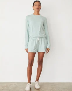 MONROW Supersoft Crew Neck Sweatshirt SEAFOAM Outlet